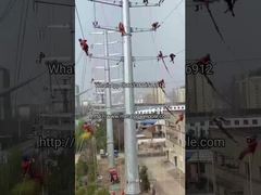 বিদ্যুৎ ইস্পাত খুঁটির অন-সাইট স্থাপন#বৈদ্যুতিক#বিদ্যুৎ কাজ#ট্রান্সমিশন খুঁটি