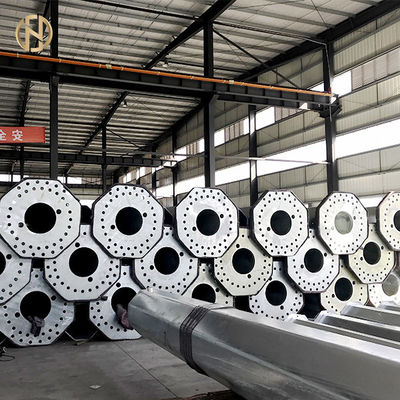 নিম্ন ভোল্টেজ 11.5M গ্যালভানাইজড স্টিল পোল Q420B উপাদান