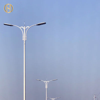 গ্রাউন্ড মাউন্ট করা 3 মি 6 মি 8 মি 12 মি কাস্টমাইজড হট ডিপ গ্যালভানাইজড আঠুকনির আউটডোর ল্যাম্প পোস্ট রাস্তার আলো জন্য