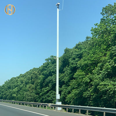 উচ্চ মানের সিসিটিভি ক্যামেরা পোল অষ্টভুজাকার নজরদারি ক্যামেরা পোল
