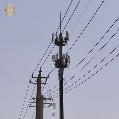 30m হট ডপ গ্যালভানাইজড টেলিকম মাস্ট মস্ত ASTM A572 GR65 স্টিল