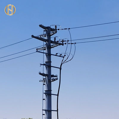 কাস্টমাইজড সাইজ মেটাল পাওয়ার পোল 69KV 90FT স্টিল ইলেকট্রিক Q460C
