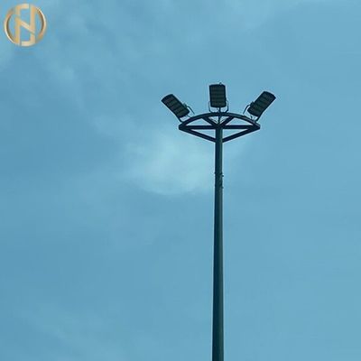 10 মিমি পুরুত্বের বহুভুজ রাস্তার উচ্চ মস্ত আলোর পোল হট ডিপ গ্যালভান্সাইজড