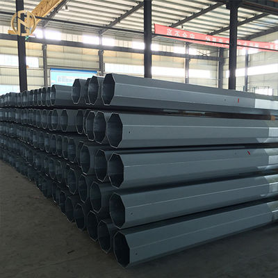 গ্যালভানাইজড মেটাল পাওয়ার পোল Q460C 8 মিমি পাওয়ার ট্রান্সমিশন পোল