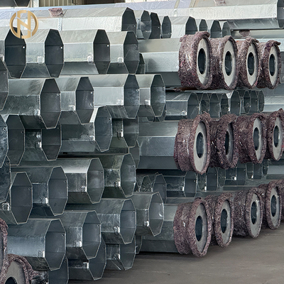 কেনা 9M 10M 12M Hot Dip Galvanized Concrete Electric Pole 33KV Steel Tower Pole for Power Distribution Equipment online manufacture