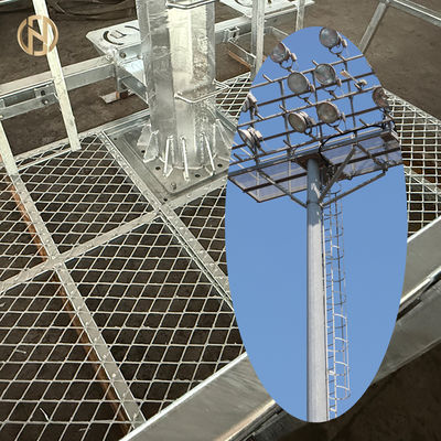 কেনা নিরাপদ এবং সুবিধাজনক স্টেডিয়াম আলো রক্ষণাবেক্ষণের জন্য রিমোট কন্ট্রোলড লিফটিং সিস্টেম সহ হট ডিপ গ্যালভানাইজড হাই মাস্ট পোল online manufacture