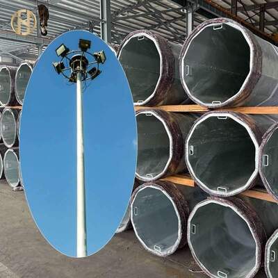 কেনা উচ্চ মাস্ট আলো 25m 30m 35m উচ্চতা ইস্পাত অষ্টভুজ গ্যালভানাইজড লাইট মেরু সঙ্গে উত্থাপন নিচে ডিভাইস বন্যা নেতৃত্বাধীন আলো online manufacture