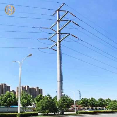 কেনা Tapered Overlap Joint Q355 Galvanized Steel Utility Pole, 15-20M Octagonal Power Distribution Pole for 10-35kV, Verified Source Manufacturer online manufacture