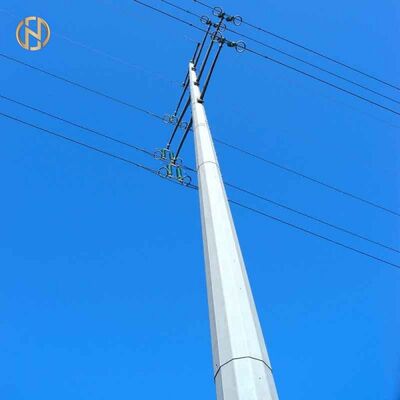কিনতে ৩৩কেভি/৬৬কেভি Q355B HDG অষ্টভুজাকার ইস্পাত ইউটিলিটি পোল, ওভারহেড পাওয়ার লাইনের জন্য ৩০ফুট/৪০ফুট স্লিপ-জয়েন্টেড মনোপোল, ISO 1461 online manufacture