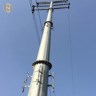 কেনা 132KV 138KV মেটাল পাওয়ার পোল 32 মিটার গ্যালভানাইজড পাওয়ার পোল 12 সাইড online manufacture