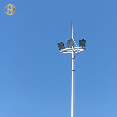 কেনা Q420 ইস্পাত অক্টেডেকাগন হাই মাস্ট ল্যাম্প পোল 20M 30M 35M 40M online manufacture