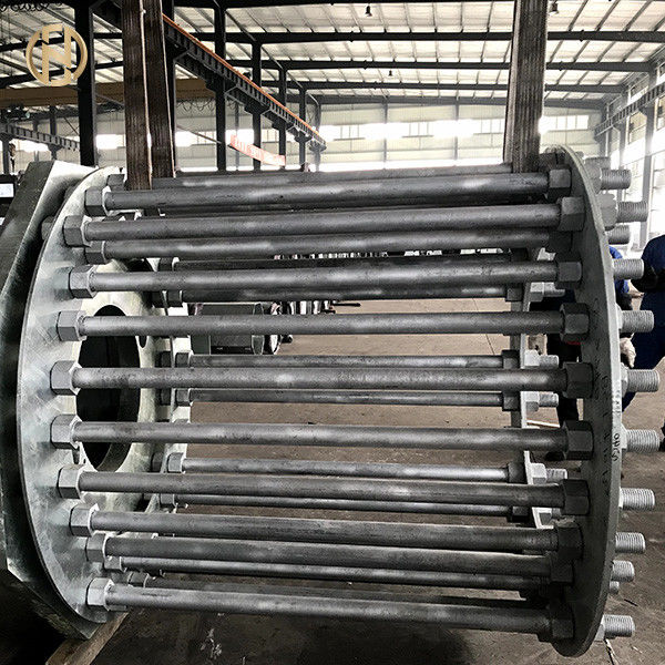 অষ্টকোনাকাল বৈদ্যুতিক শক্তি মেরু 2-50M হট ডিপ গ্যালভান্সাইজড সারফেস চিকিত্সা