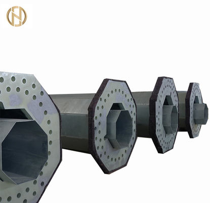 বিভিন্ন প্রয়োজনীয়তার জন্য ASTM A572 GR65 স্টিলের সাথে বায়ু-প্রতিরোধী 100FT 120FT টেলিকম পোল টেলিযোগাযোগ পোস্ট